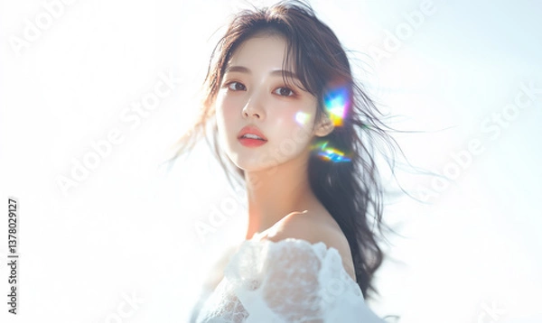 Fototapeta アジア人女性の美容イメージ（スキンケア・ボディケア・エステサロン）