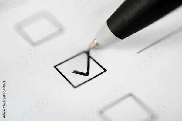 Obraz Fragebogen Test ankreuzen