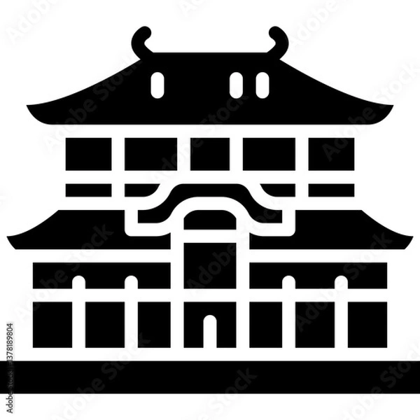 Obraz temple solid icon