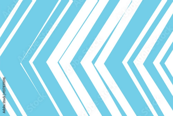 Fototapeta simple abstract cool color creative thin to thick v shape line pattern abstract geometric chevron pattern in blue and white
