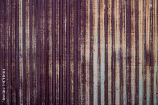Fototapeta Industrial rusty background old grunge rusty zinc wall, corrugated iron siding vintage background.
