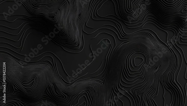 Obraz Abstract dark topographic relief
