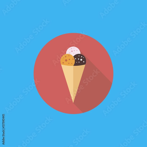 Obraz Ice Cream icon. flat design
