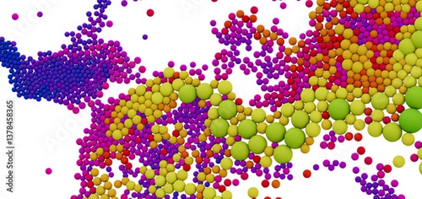 Fototapeta Abstract background with colorful spheres. Perfect for presentations or designs.