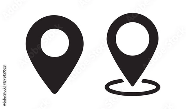 Fototapeta location vector icon set. point illustration sign collection. Vector illustration Eps 10