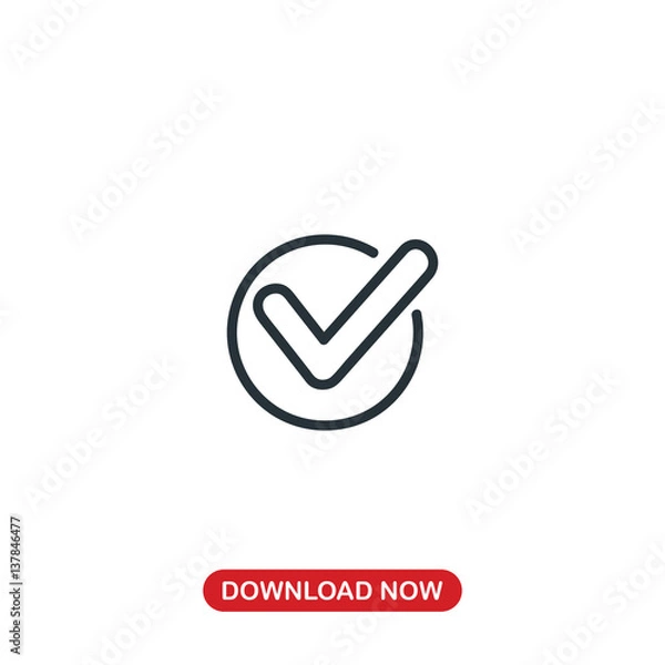 Fototapeta Check icon vector