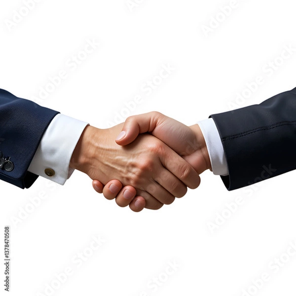 Obraz Professional handshake vector png clean, modern, and transparent.