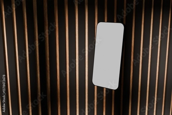 Obraz Levitating Iphone Mockup against inverted acoustic panel.