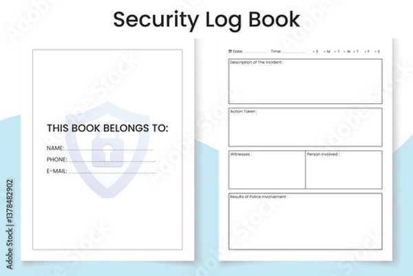 Obraz Security Log Book interior design
