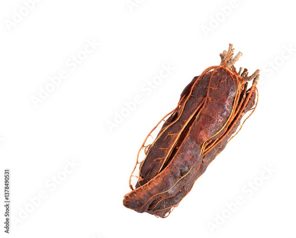 Fototapeta Tamarind Paste or Tamarind Block isolated on white background