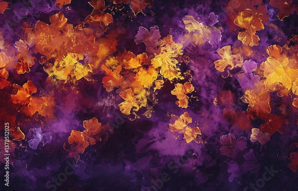 Obraz Fashion art background wall, decorative painting combination, golden elements, geometric texture color art painting, abstract watercolor painting

