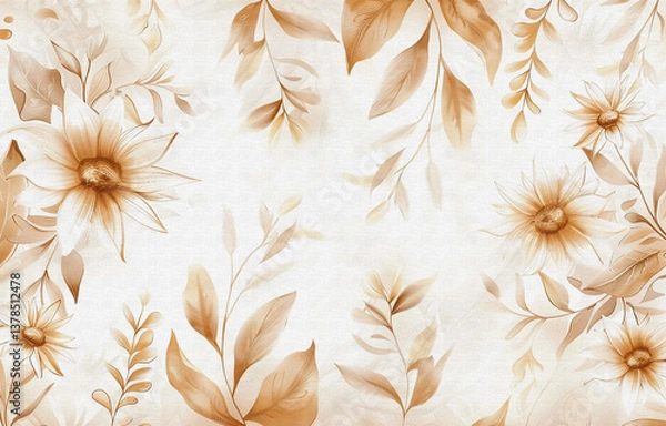 Fototapeta Fashion art background wall, decorative painting combination, golden elements, geometric texture color art painting, abstract watercolor painting
