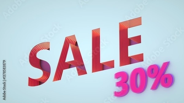Obraz 30% sale on blue background