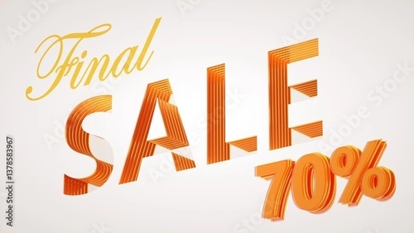 Obraz 70% sale on cream background