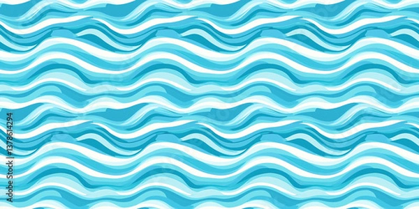 Fototapeta Colorful abstract wave pattern creating a seamless background texture for various design projects. background abstract wave