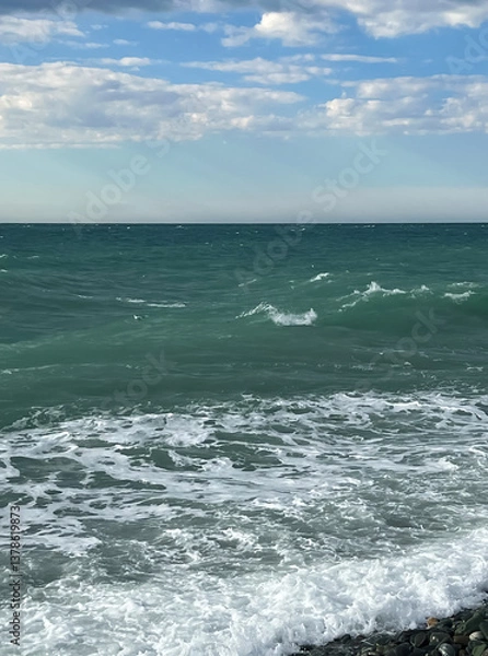 Obraz Black Sea in autumn in Sochi