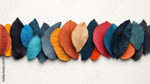 Obraz Colorful leaf arrangement