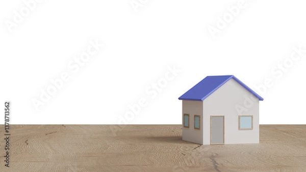 Obraz Simple house model, miniature, housing concept 