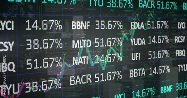 Obraz Image of statistics and financial data processing