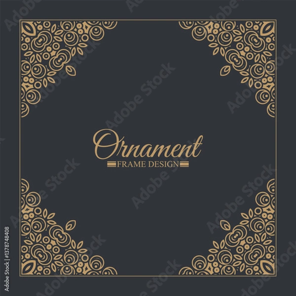 Fototapeta Elegant decorative frame design background