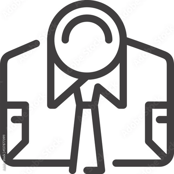 Obraz formal wear flat line web icon concept