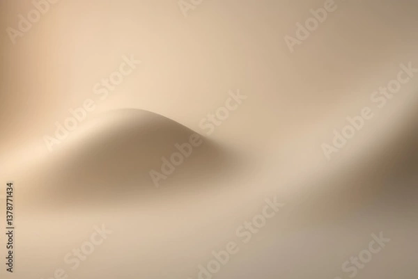 Fototapeta Gentle curve rising from a soft beige backdrop forms a subtle, abstract landscape, evoking minimalism and tranquility with its flowing lines and gradient hues