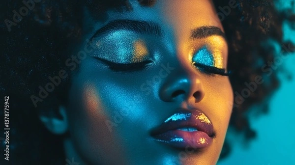 Fototapeta Elegant portrait highlighting beauty and style.