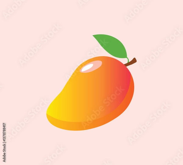 Obraz colorful mango fruit vector illustration