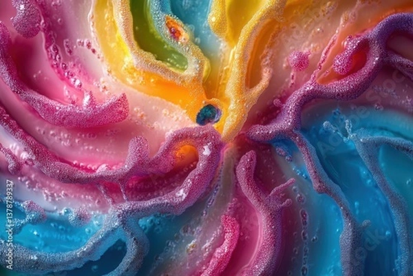Obraz Vibrant abstract patterns in swirling colors create a mesmerizing visual experience.