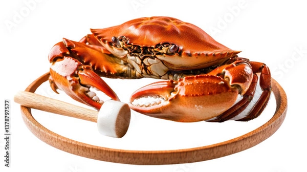 Fototapeta crab on white background