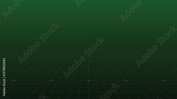 Obraz Futuristic perspective wireframe blueprint. Vector grid background for technical, architectural, or digital design projects