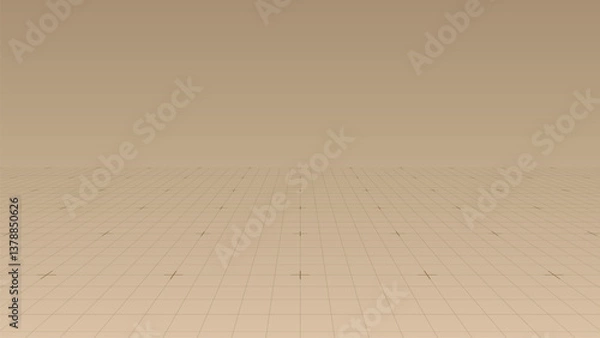 Fototapeta Perspective blueprint grid with a fading horizon. Vector illustration of a technical wireframe design for engineering, architecture, or futuristic UI concepts