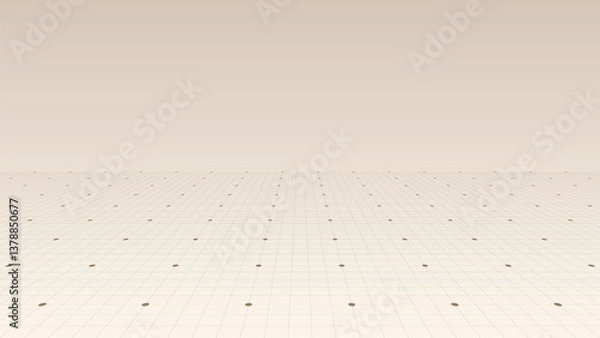 Fototapeta Perspective blueprint grid with a fading horizon. Vector illustration of a technical wireframe design for engineering, architecture, or futuristic UI concepts