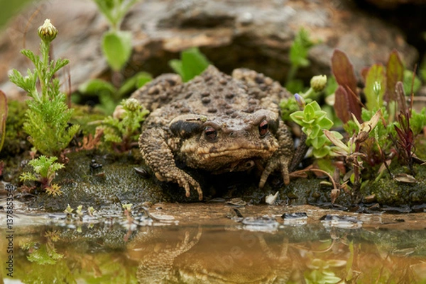 Obraz zapo común o zapo europeo (Bufo bufo)