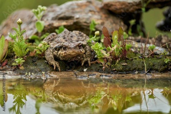 Obraz zapo común o zapo europeo (Bufo bufo)