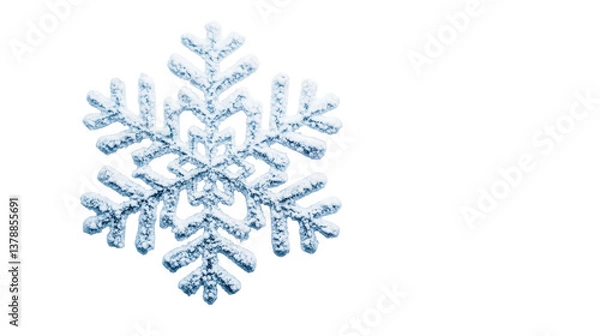 Obraz Delicate snowflake design on a transparent background