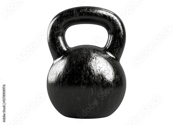 Fototapeta realistic black kettlebell