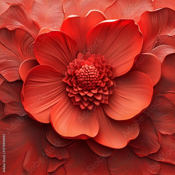 Obraz red dahlia flower