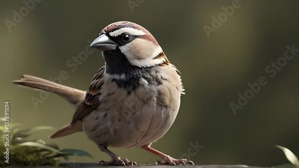 Fototapeta sparrow on a branch
