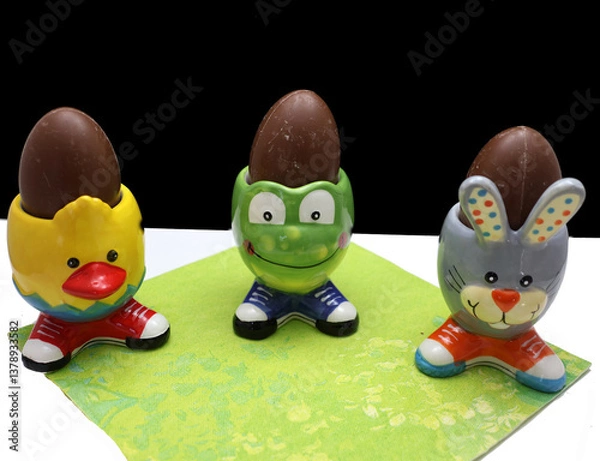 Obraz 3 coquetiers et leur oeuf