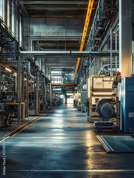 Obraz Efficient operation of mechanical equipment in factory workshops