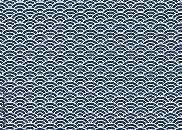 Obraz 和風テクスチャー　波