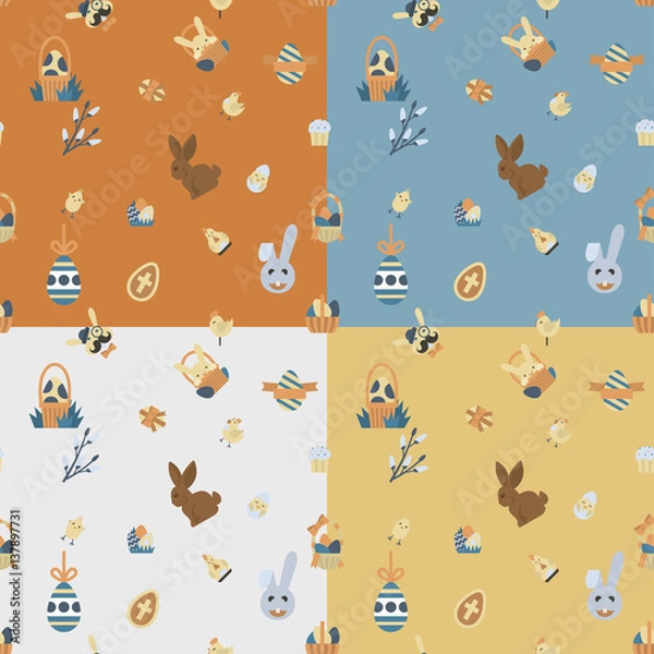Fototapeta Easter Seamless Pattern
