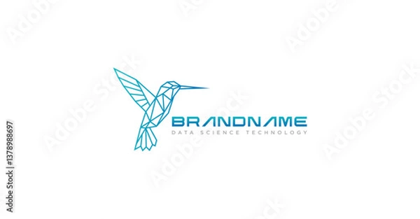 Obraz Humming Bird Geometric Polygonal Logo
