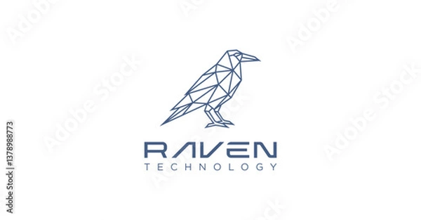 Obraz Raven Crow Geometric Polygonal Logo