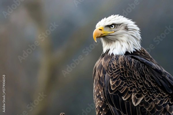 Fototapeta Bald Eagle copyspace