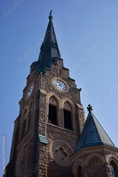 Obraz old church with clock