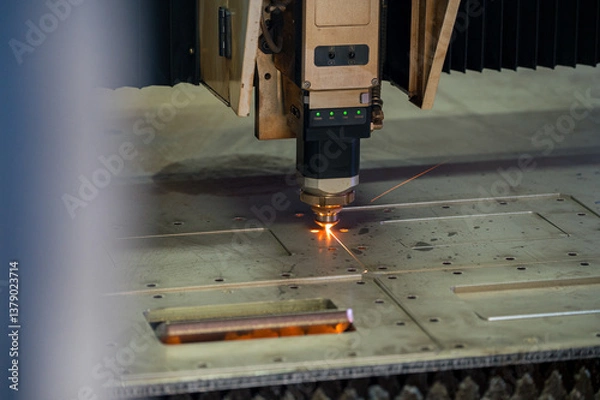 Obraz Plasma cutting machine at work