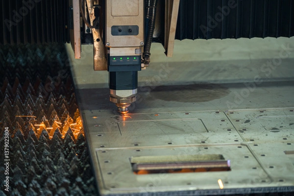 Obraz Plasma cutting machine at work