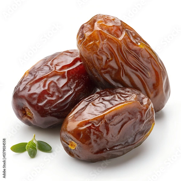 Obraz dried dates isolated on white